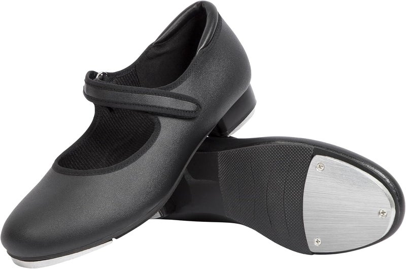 Linodes PU Leather Easy Strap Tap Shoe Dance Shoes for Women and Men's Mary Jane Dance Flat - Image 2